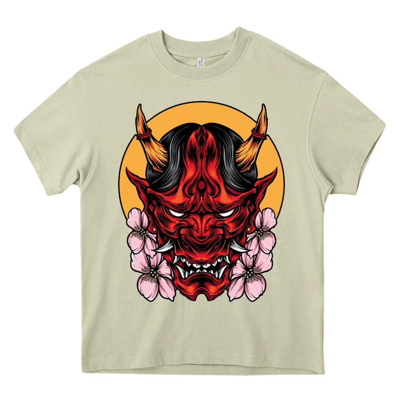 Demon Oni Mask Heavy Core Tee by artisFamous | Teevron