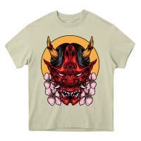 Mossy demon oni mask Heavy Core Tee - artisFamous