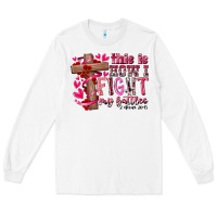 White this is how i fight my battles Long Sleeve Tee - RacoonDesign