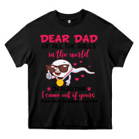 Black dear dad of all the balls in the world i’m glad that i came out of y Heavy Core Tee - artisFamous