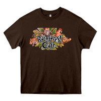 Chocolate Brown Rainforest Cafe Heavy Core Tee - artisFamous