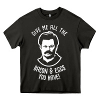 Asphalt Ron tv show parks Swanson - Bacon & Eggs Heavy Core Tee - artisFamous