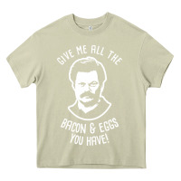 Mossy Ron tv show parks Swanson - Bacon & Eggs Heavy Core Tee - artisFamous