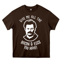 Ron Tv Show Parks Swanson - Bacon & Eggs Heavy Core Tee | Teevron