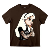 Chocolate Brown alice in wonderland Heavy Core Tee - artisFamous