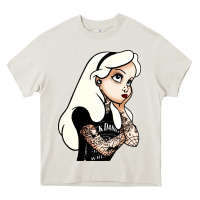 Cream alice in wonderland Heavy Core Tee - artisFamous
