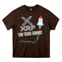 Chocolate Brown xrp to the moon Heavy Core Tee - artisFamous