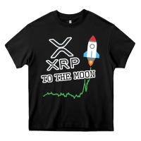 Black xrp to the moon Heavy Core Tee - artisFamous