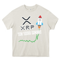 Cream xrp to the moon Heavy Core Tee - artisFamous