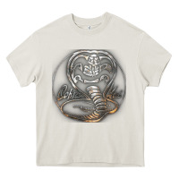Cream cobra k.a.i rusted steel snake lo go graphic t shirt Heavy Core Tee - artisFamous