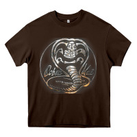 Chocolate Brown cobra k.a.i rusted steel snake lo go graphic t shirt Heavy Core Tee - artisFamous