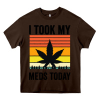 Chocolate Brown i took my meds today Heavy Core Tee - artisFamous