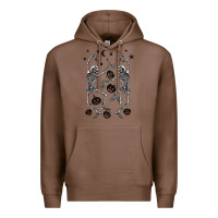 Chestnut halloween dancing skeletons Premium Hoodie - BarkalooDesign