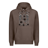 Coffee halloween dancing skeletons Premium Hoodie - BarkalooDesign