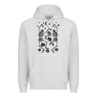 Dove Grey halloween dancing skeletons Premium Hoodie - BarkalooDesign