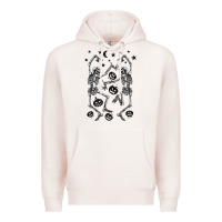 Pale Pink halloween dancing skeletons Premium Hoodie - BarkalooDesign