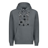 Rock halloween dancing skeletons Premium Hoodie - BarkalooDesign