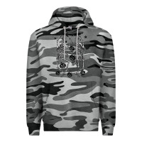 Slate Camo halloween dancing skeletons Premium Hoodie - BarkalooDesign