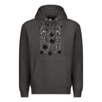 Smoke halloween dancing skeletons Premium Hoodie - BarkalooDesign