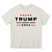 Cream donald trump 2024 take america Heavy Core Tee - artisFamous