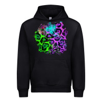 Black Colorful Leopard patch Urban Hoodie - RanaPortraitStore