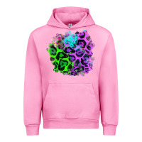 Fuchsia Pink Colorful Leopard patch Urban Hoodie - RanaPortraitStore