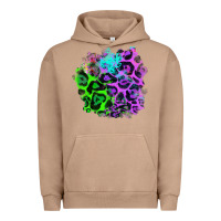 Pigment Burro Colorful Leopard patch Urban Hoodie - RanaPortraitStore