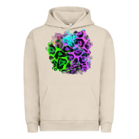 Pigment French Oak Colorful Leopard patch Urban Hoodie - RanaPortraitStore