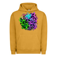 Pigment Peanut Butter Colorful Leopard patch Urban Hoodie - RanaPortraitStore