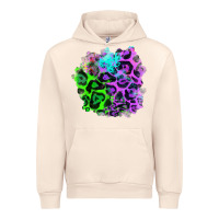 Sandshell Colorful Leopard patch Urban Hoodie - RanaPortraitStore