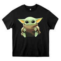 Black baby yoda Heavy Core Tee - artisFamous