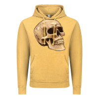 Vintage Mustard skull Vintage Hoodie - Artiststas