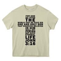 Mossy John 3:16 Bible Verse Cool Christian Church Shirts Christianity Heavy Core Tee - artisFamous