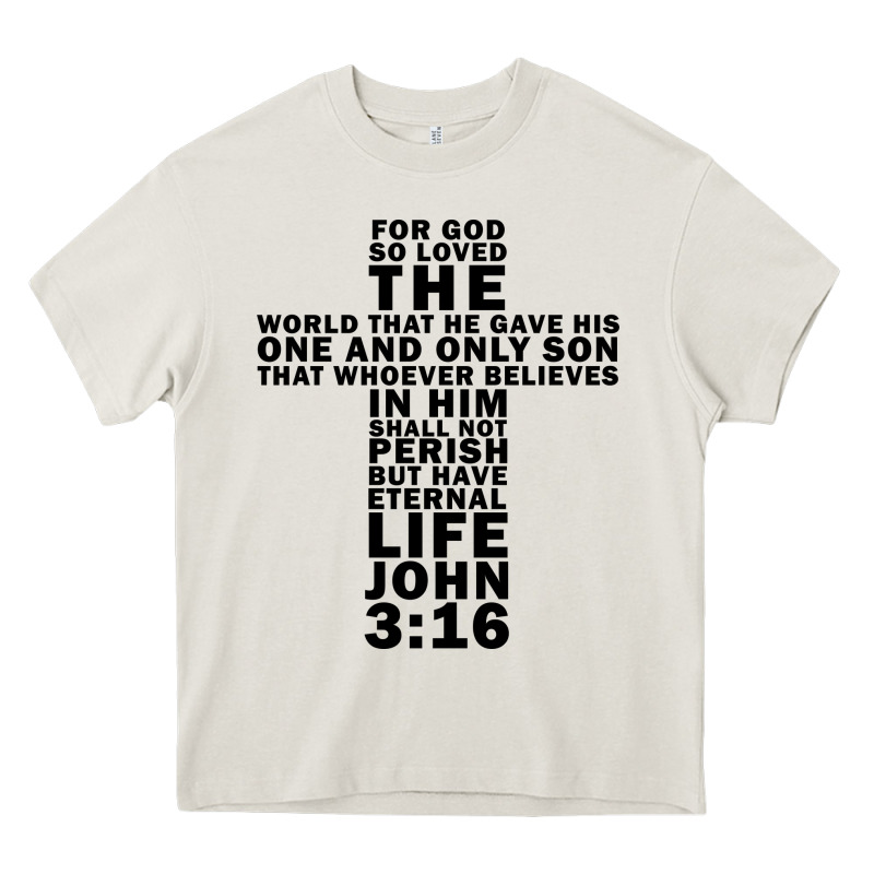 John 3:16 Bible Verse Cool Christian Church Shirts Christianity Heavy Core Tee by artisFamous | Teevron
