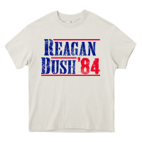Cream reagan bush '84 Heavy Core Tee - artisFamous