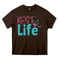 Chocolate Brown best life Heavy Core Tee - artisFamous