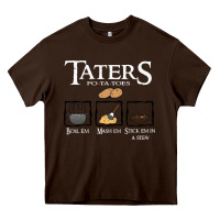 Chocolate Brown the lord of the rings taters potatoes recipe Heavy Core Tee - artisFamous