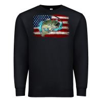 Black American Flag Fish Premium Sweatshirt - Jasminsmagicworld