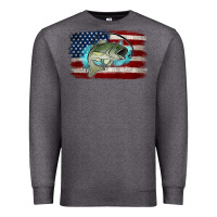 Charcoal Heather American Flag Fish Premium Sweatshirt - Jasminsmagicworld