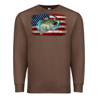 Chestnut American Flag Fish Premium Sweatshirt - Jasminsmagicworld