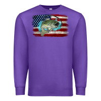 Purple American Flag Fish Premium Sweatshirt - Jasminsmagicworld