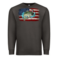 Smoke American Flag Fish Premium Sweatshirt - Jasminsmagicworld