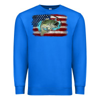 True Royal American Flag Fish Premium Sweatshirt - Jasminsmagicworld