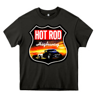 Asphalt HOT ROD GARAGE CAR Heavy Core Tee - artisFamous