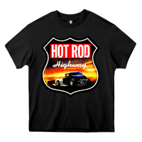 Black HOT ROD GARAGE CAR Heavy Core Tee - artisFamous