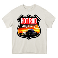 Cream HOT ROD GARAGE CAR Heavy Core Tee - artisFamous