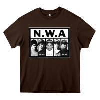 Chocolate Brown N.W.A Californian hip hop group N.W.A Heavy Core Tee - artisFamous