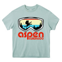 Arona aspen colorado ski mountain skiing retro vacation Heavy Core Tee - artisFamous