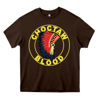 Chocolate Brown choctaw blood Heavy Core Tee - artisFamous