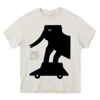 Cream Elephant Black To Stand On Your Car Heavy Core Tee - artisFamous